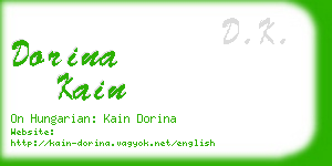 dorina kain business card